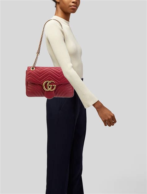 gucci marmont medium red|gucci marmont medium shoulder bag.